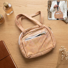 Small stylish girls' mini purse with zipper and handle
