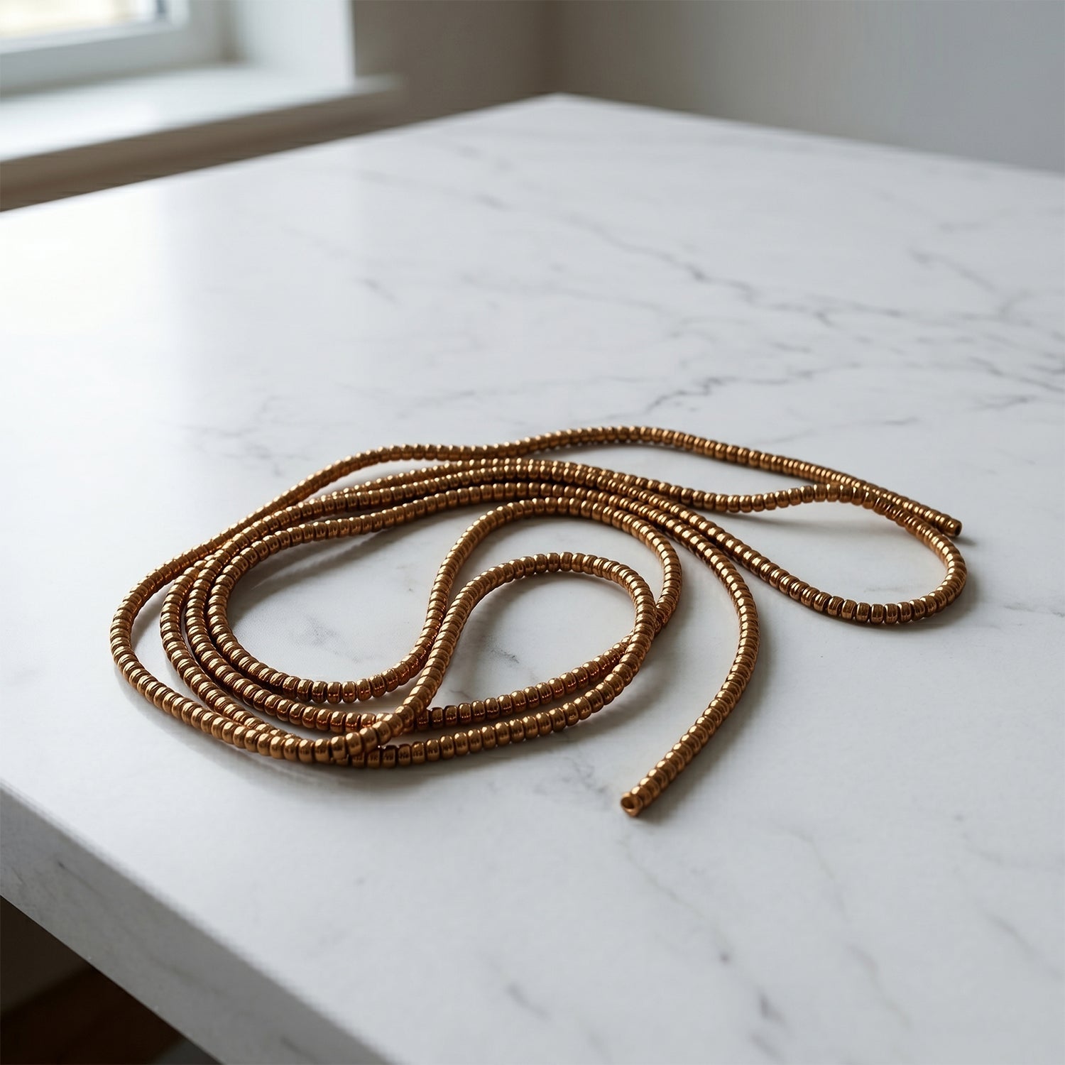 Brown spiral cable protector sleeve detail