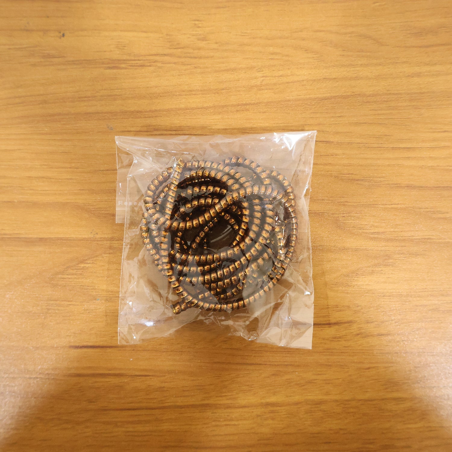 Brown spiral cable protector sleeve live view
