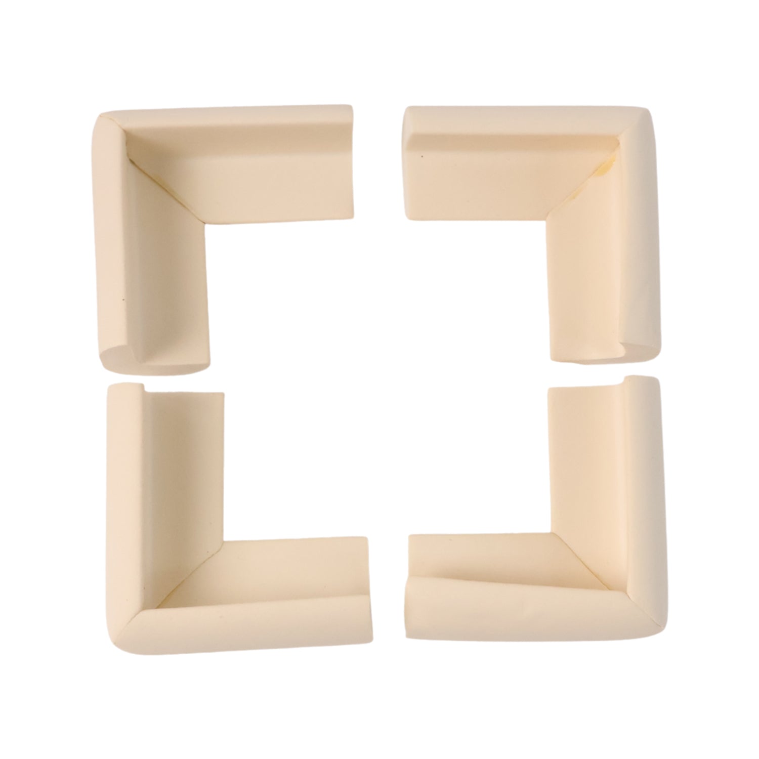 Table corners safely protected with soft foam guards