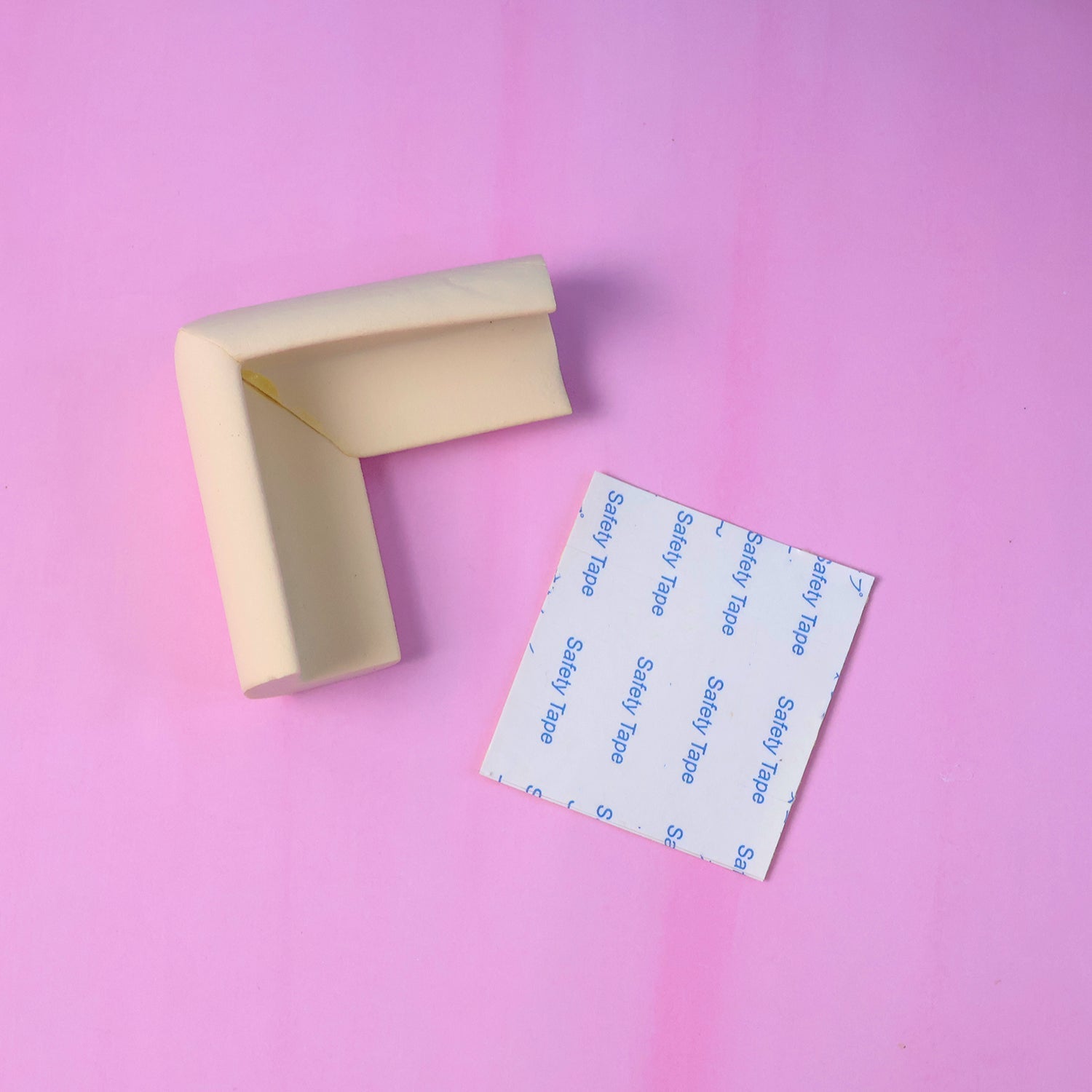 Close-up of a furniture corner with a soft foam protector