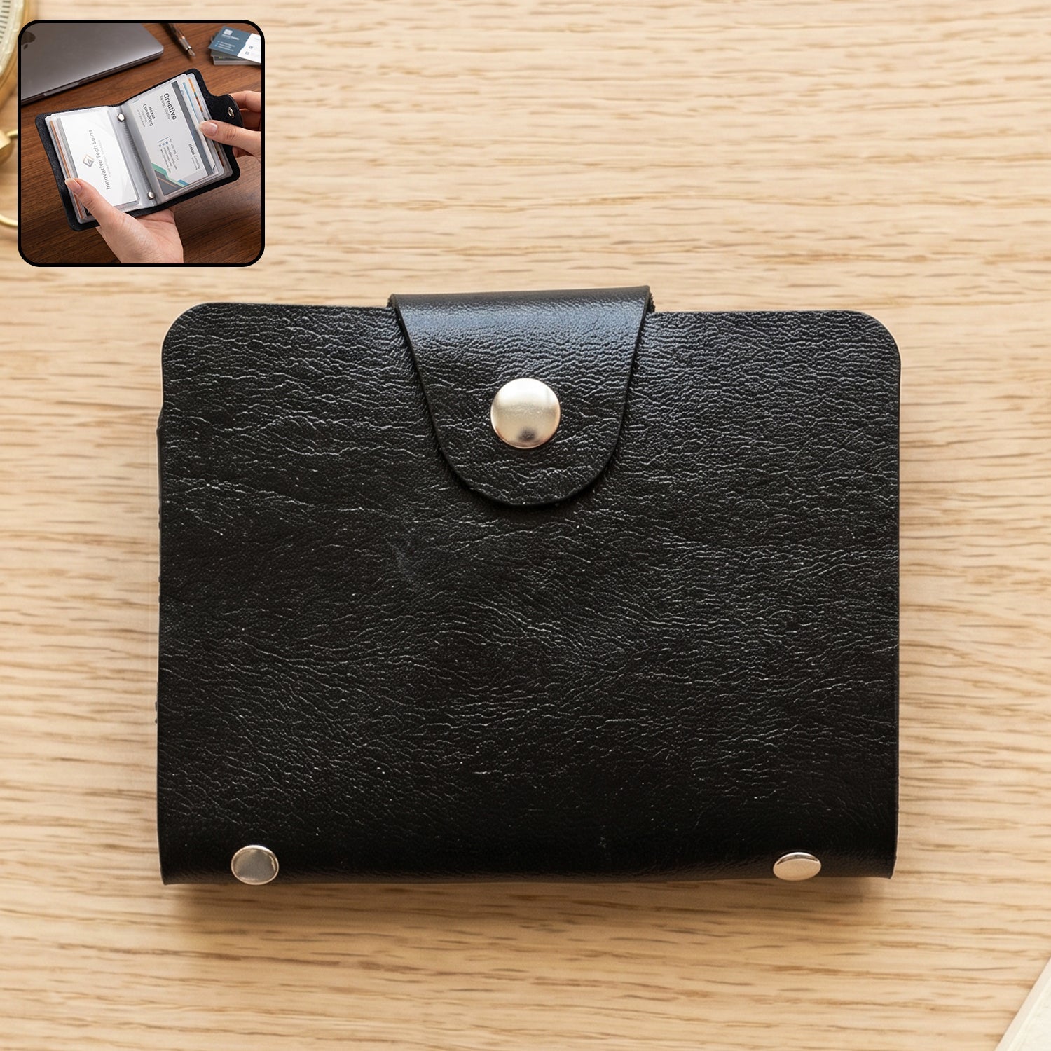 Lightweight, portable card organiser for professionals.