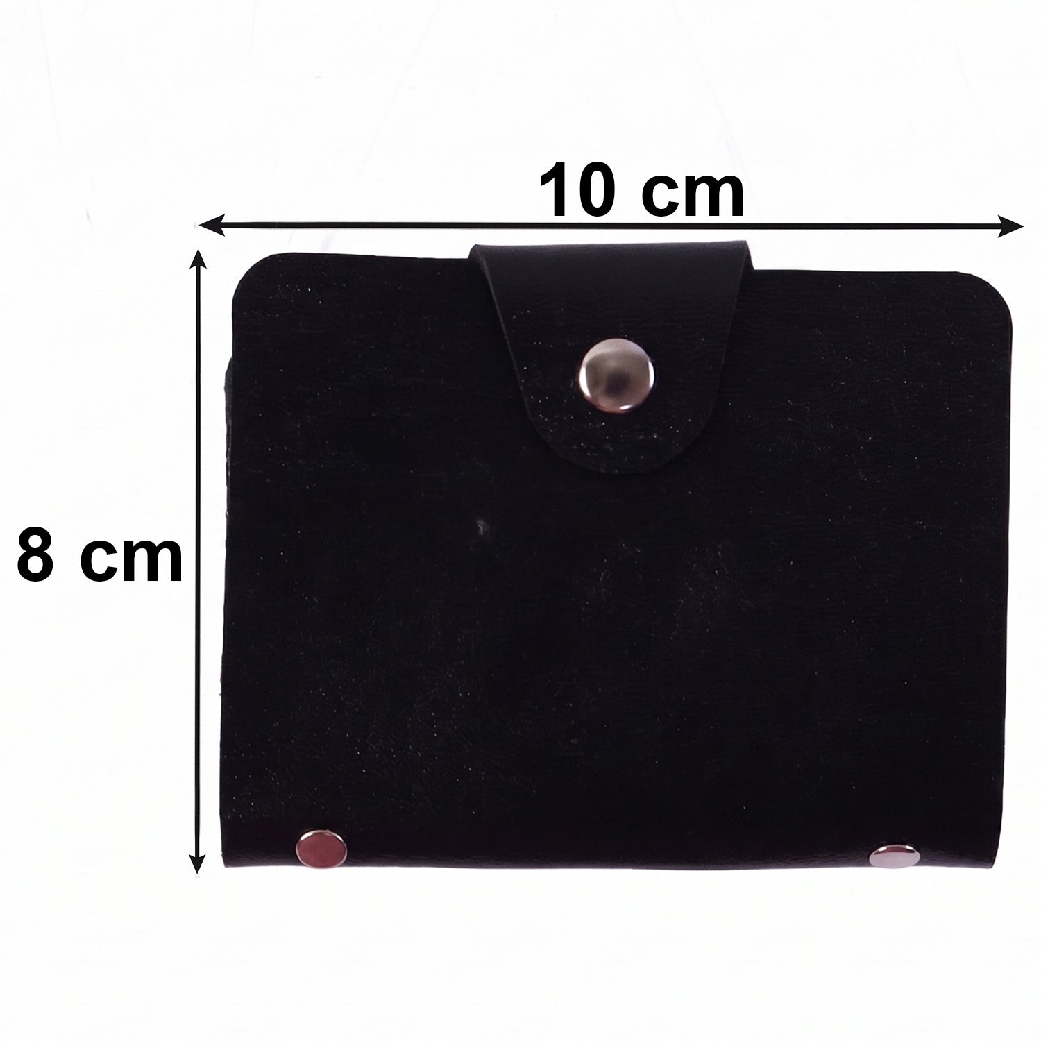 Multiple images showing features of the PU leather card wallet.