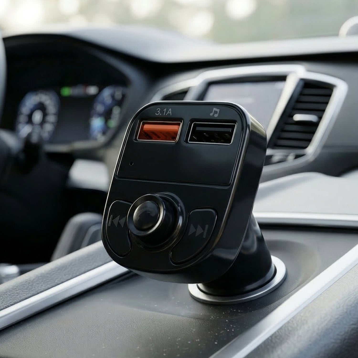 Wireless Car Charger With Dual USB Fast Charging Ports 1 Pc