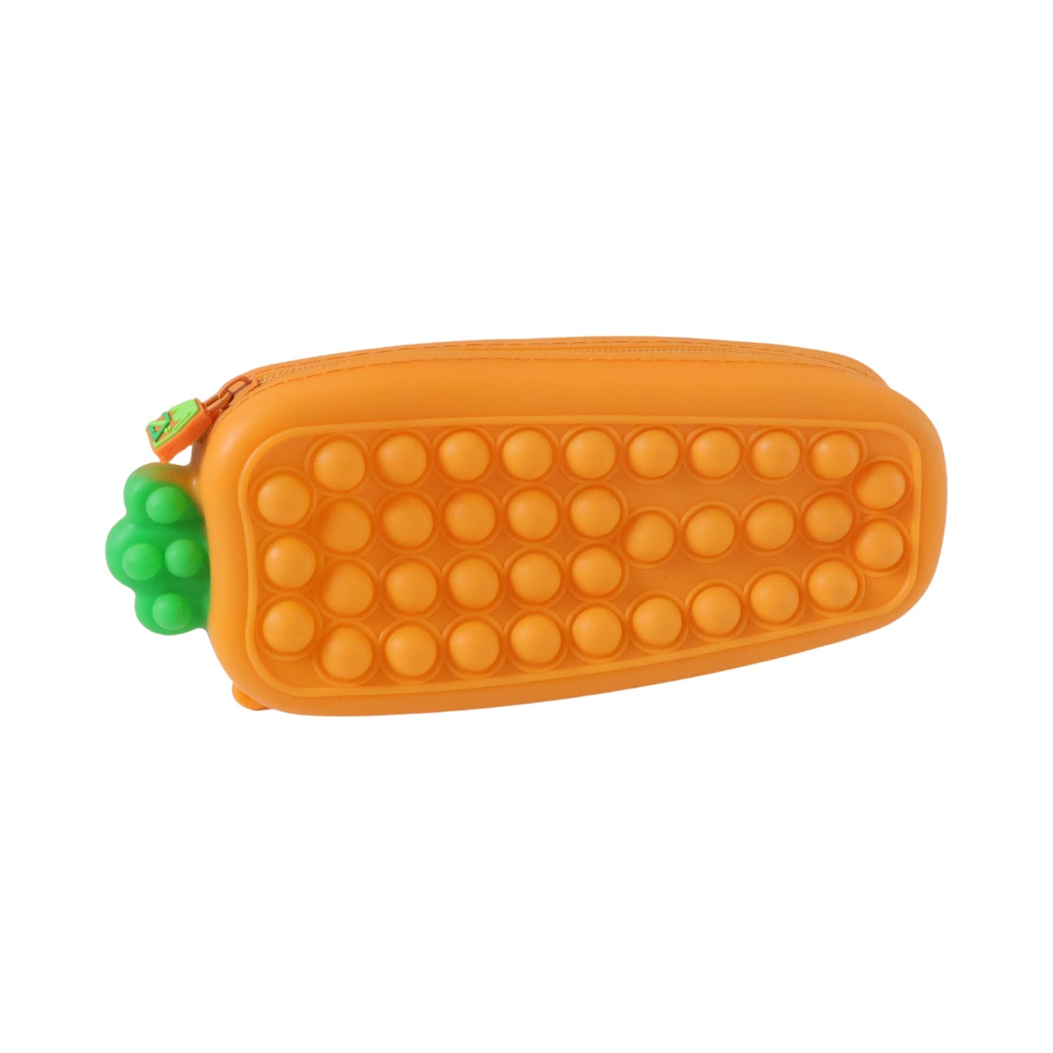 Side angle of the durable Pop It silicone zipper pouch