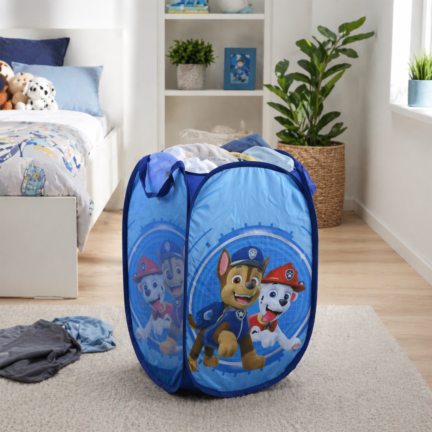 Kids Cartoon Foldable Laundry Basket Toy Storage Hamper (1 Pc, 34x59cm)