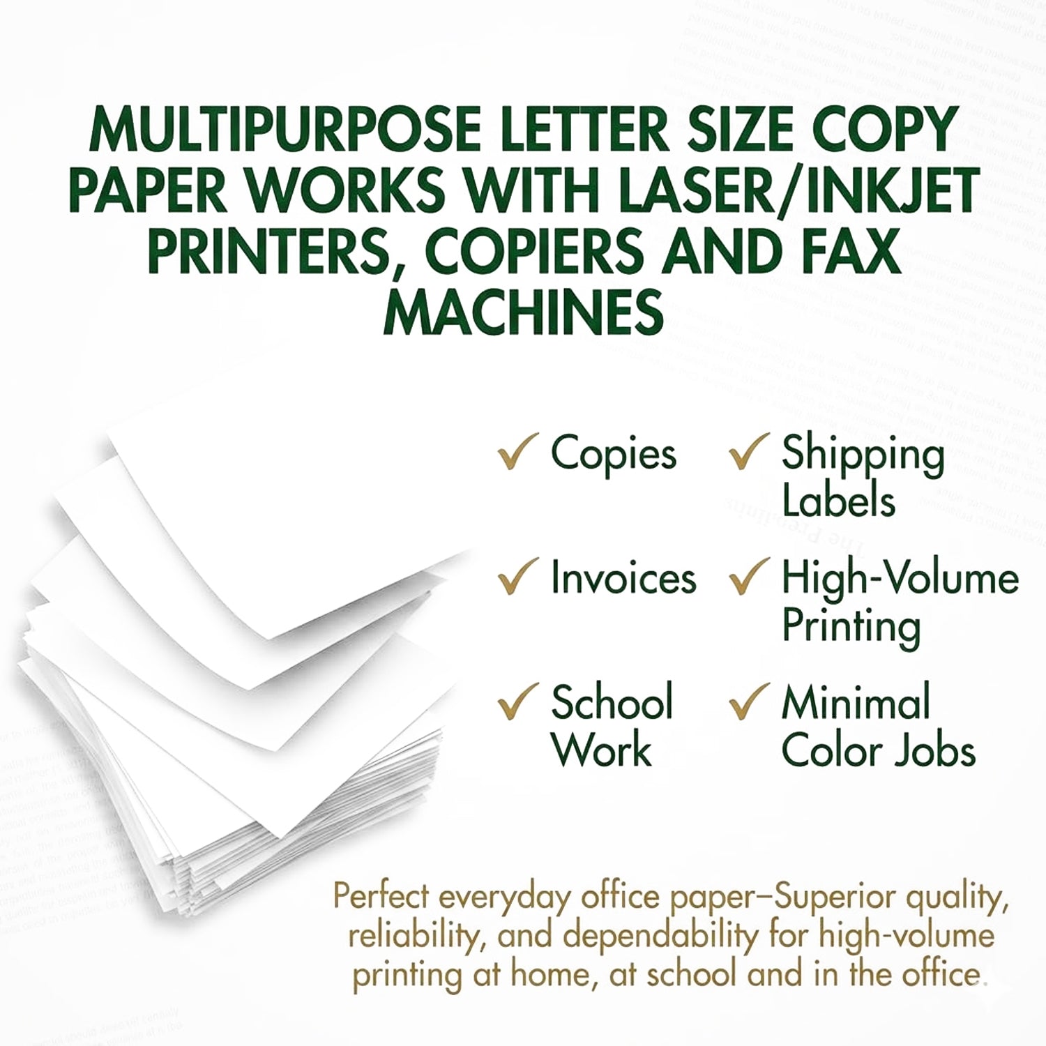 500 Sheets A4 Size Multipurpose Copier Paper â€“ 70 GSM High Bright White Printing Paper