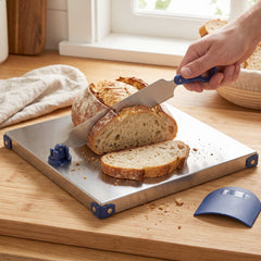 Stainless Steel 2 In 1 Cutting Chopping Board with Knife Finger Guard (1 Set)
