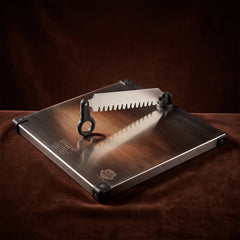 Stainless Steel 2 in 1 Cutting and Chopping Board with Knife for Kitchen (1 Pc)