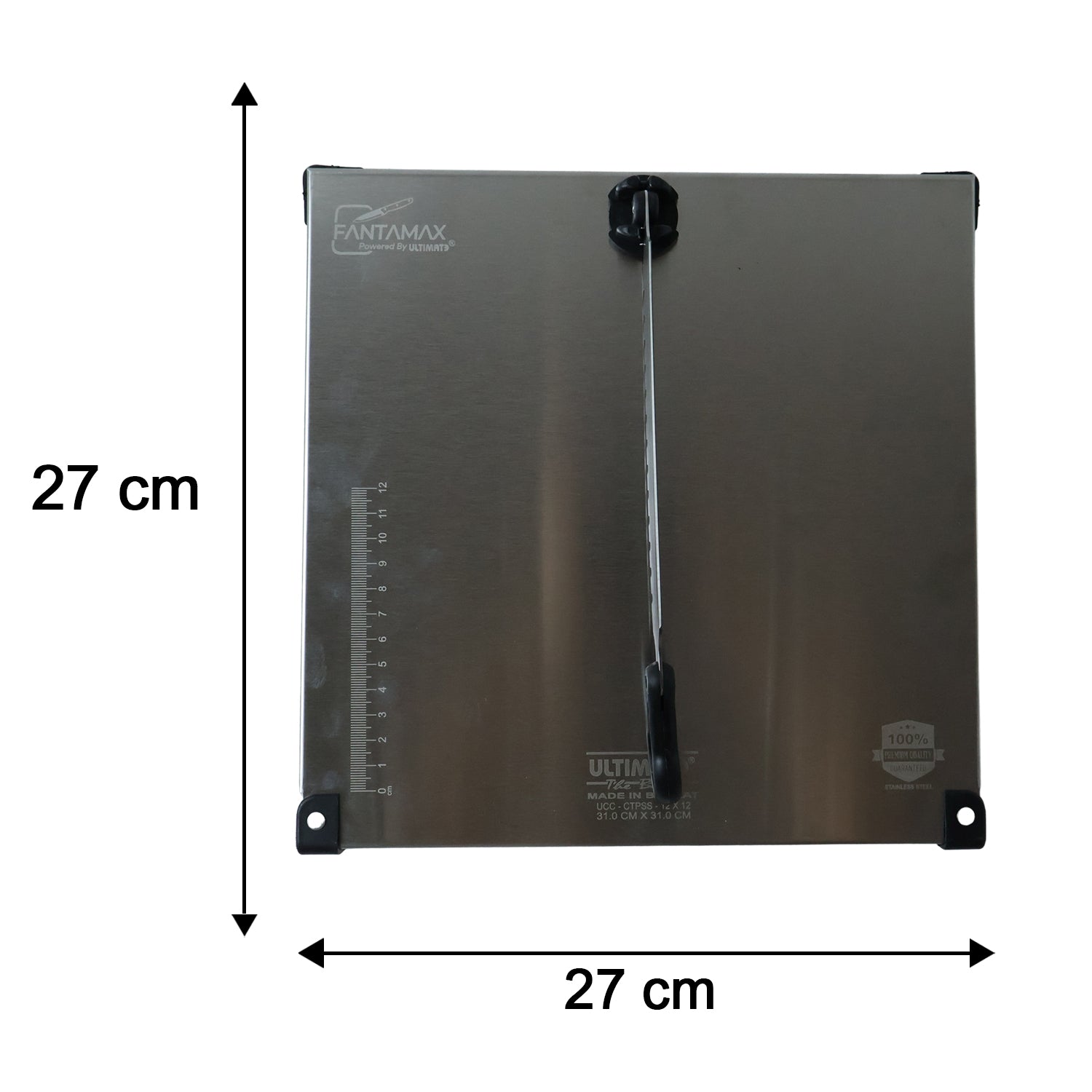 Stainless Steel 2 in 1 Cutting and Chopping Board with Knife for Kitchen (1 Pc)