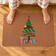 Anti slip festive rug bathroom