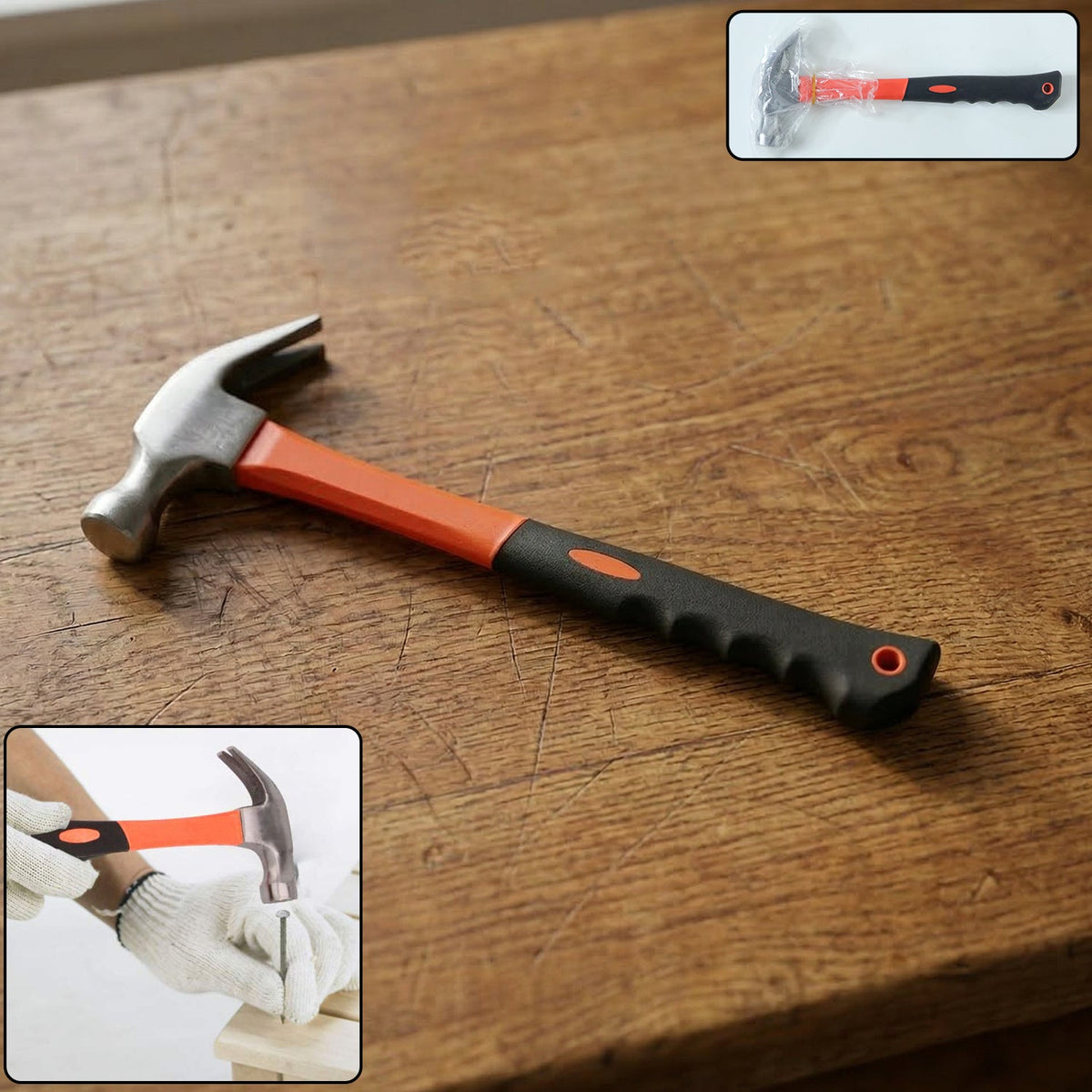 Claw Hammer with Ergonomic Handle (1 Pc, 28 Cm)