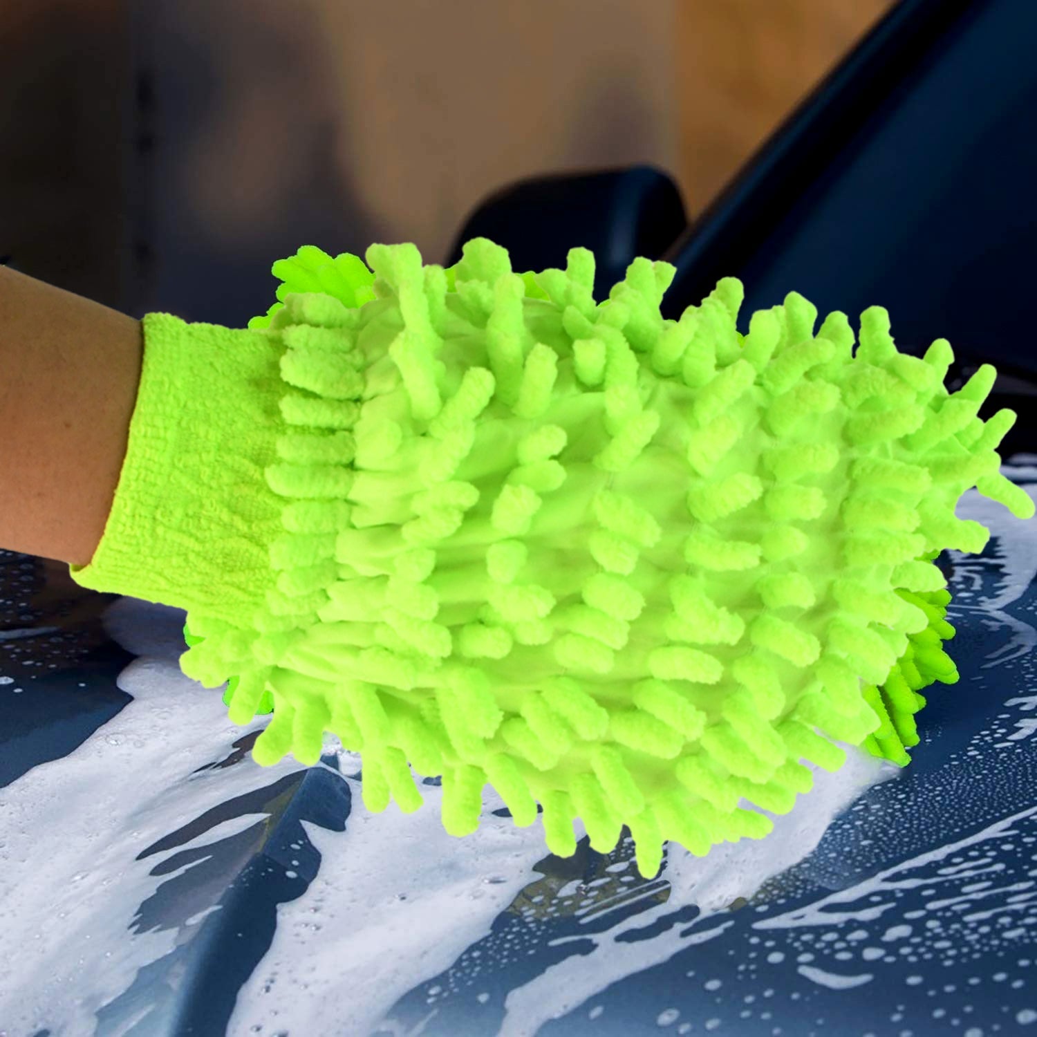 Microfiber Glove Showing Cleaning Surface