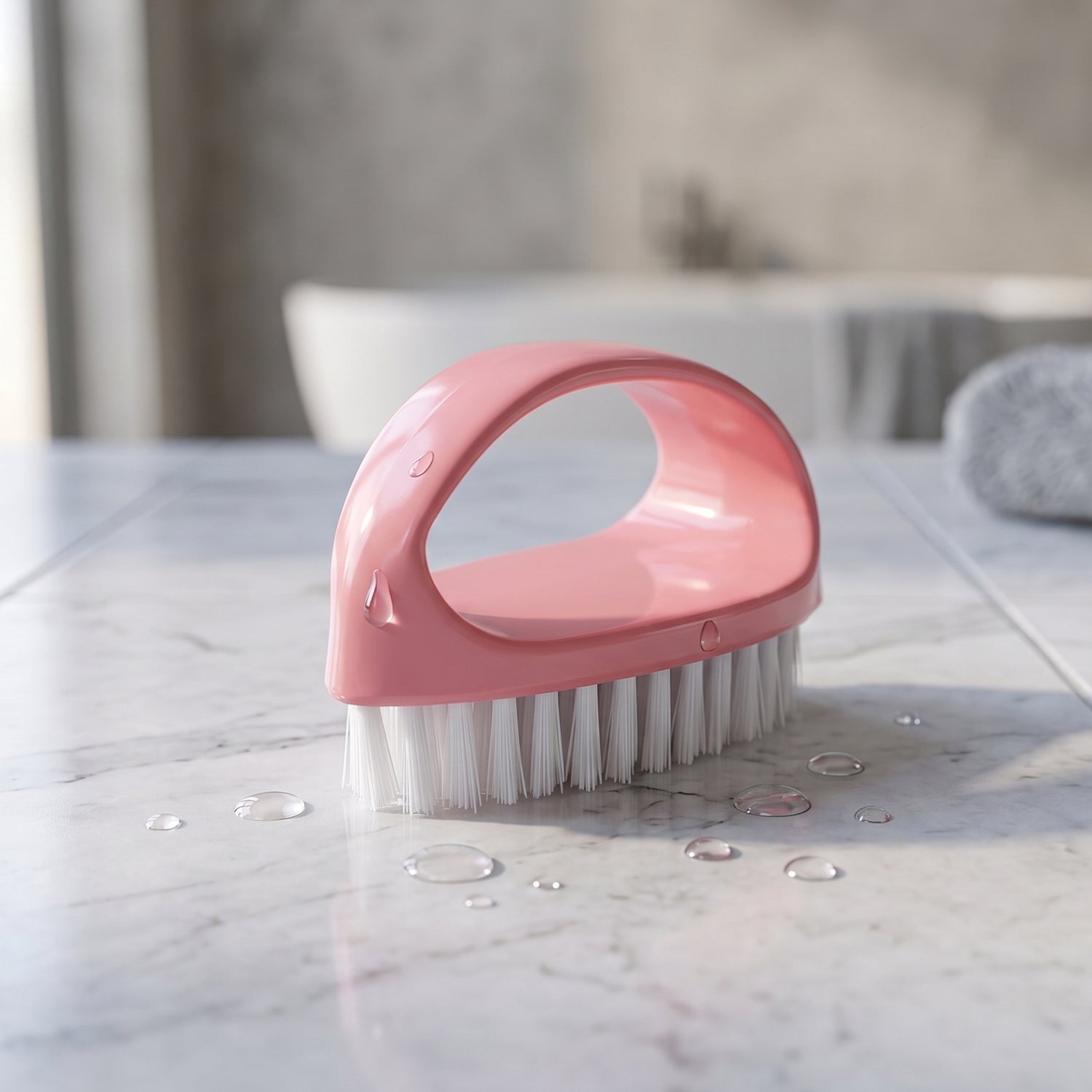 Multi-purpose cleaning brush with handle