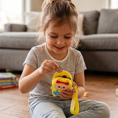 Cute yellow silicone coin purse with secure zip and keychain clip