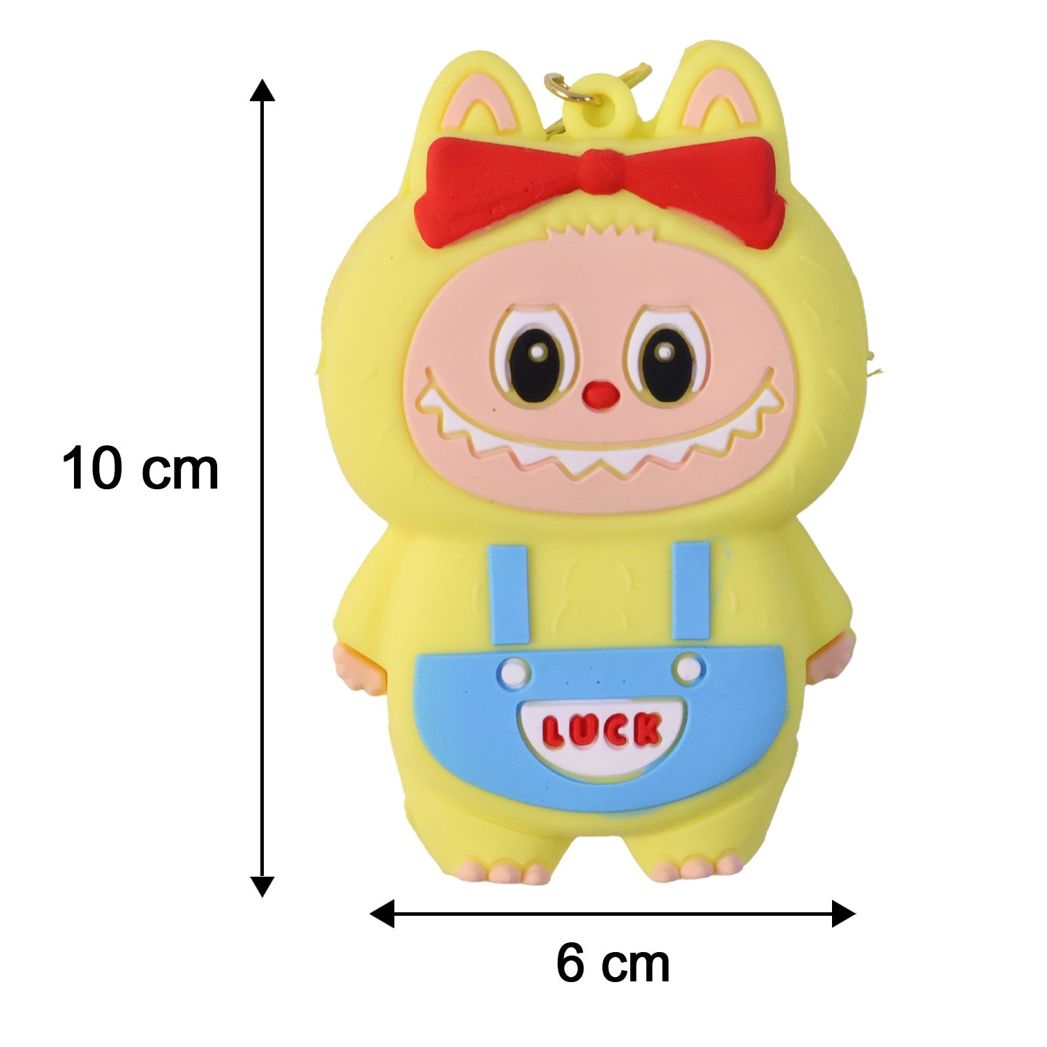 Colorful cartoon monster coin purse with keychain strap for daily use