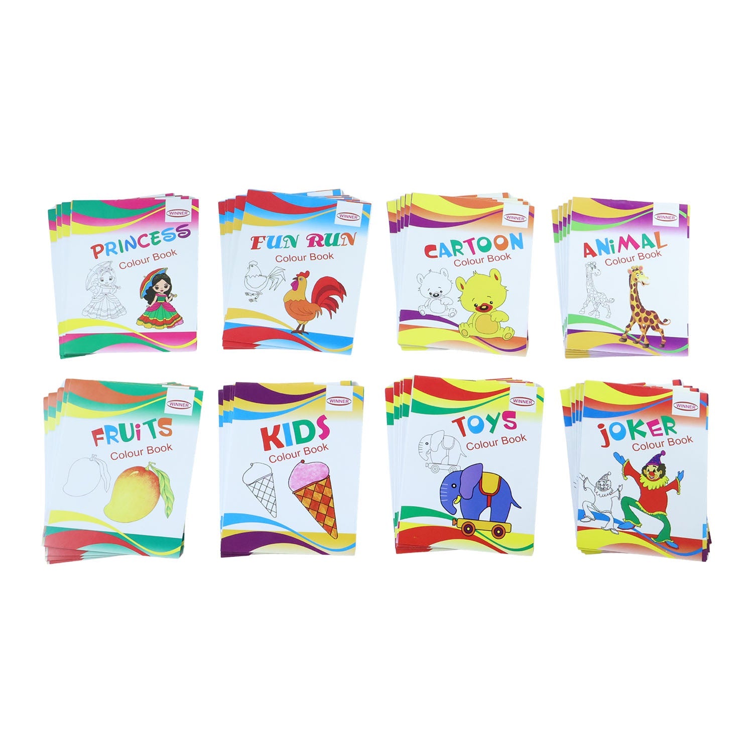 Kids Educational Colouring Book Set (40 Pieces Set)