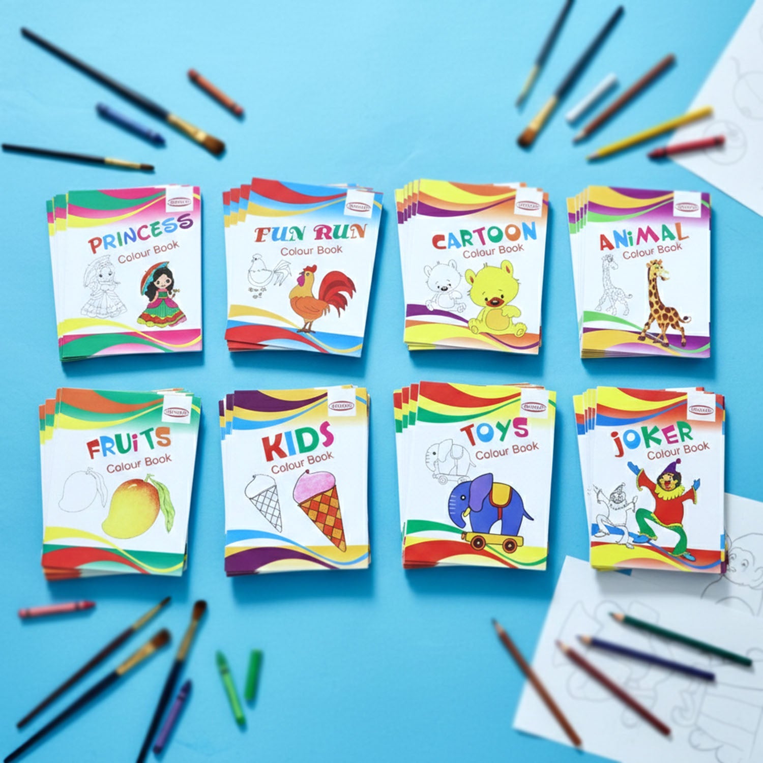 Kids Educational Colouring Book Set (40 Pieces Set)
