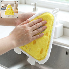 Cartoon Microfiber Hanging Hand Towel Quick Dry Kitchen Wipe Cloth (1 Pc)