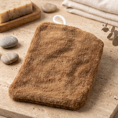 Cheese toast towel hanging in a kitchen