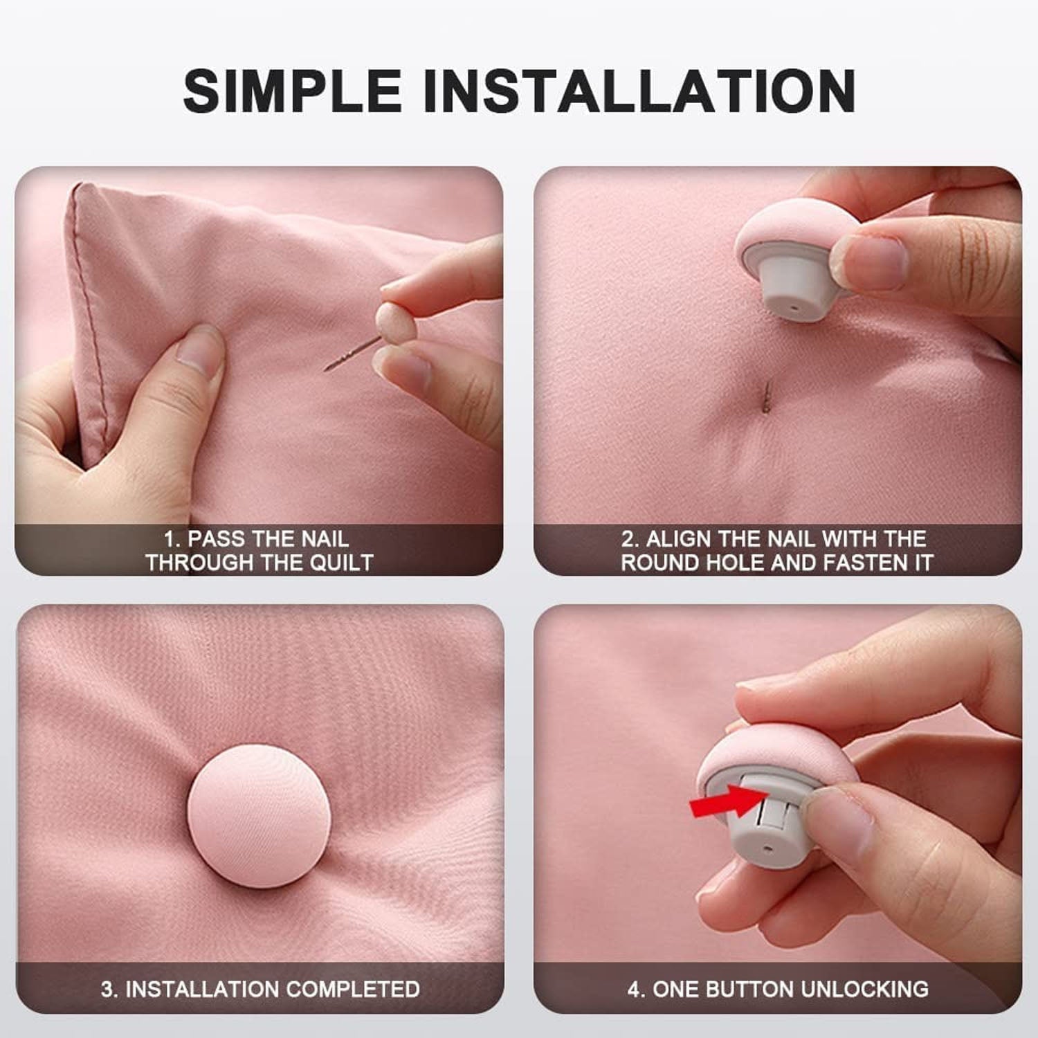 Soft Duvet Button Clip for Bedding & Curtains (1 Pc)
