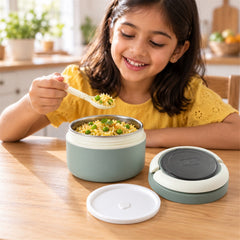 Airtight lunch box with spoon.