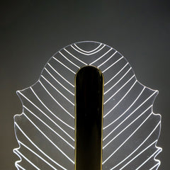 Premium Leaf Shape Crystal Table Lamp (1 Pc)