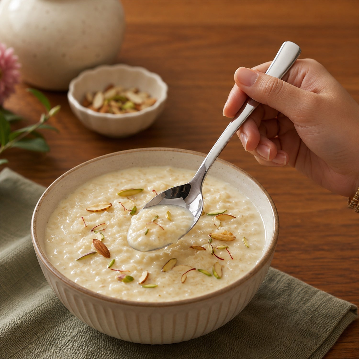 Close up of the oval spoon bowl