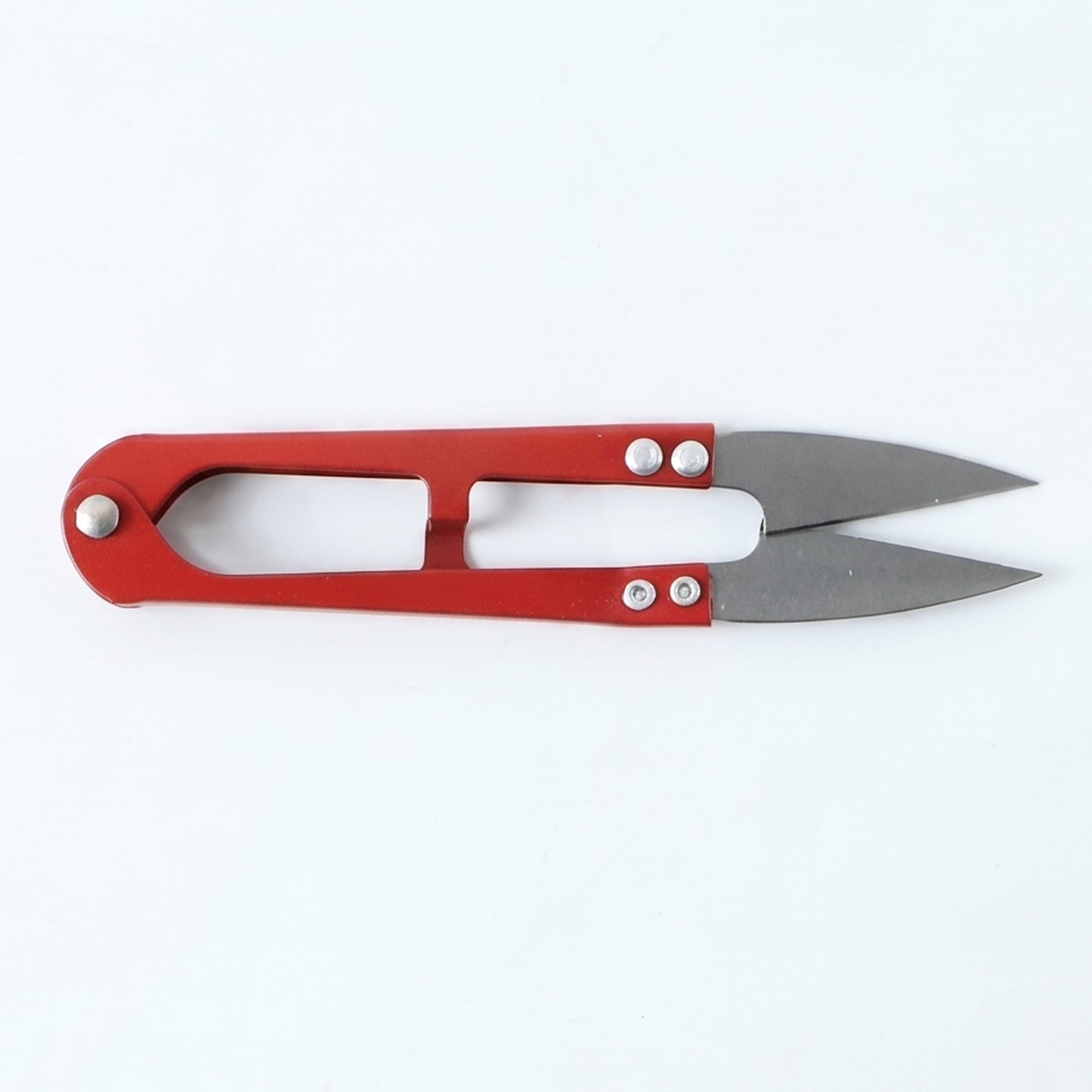 Close up of sharp scissors blades for thread trimming