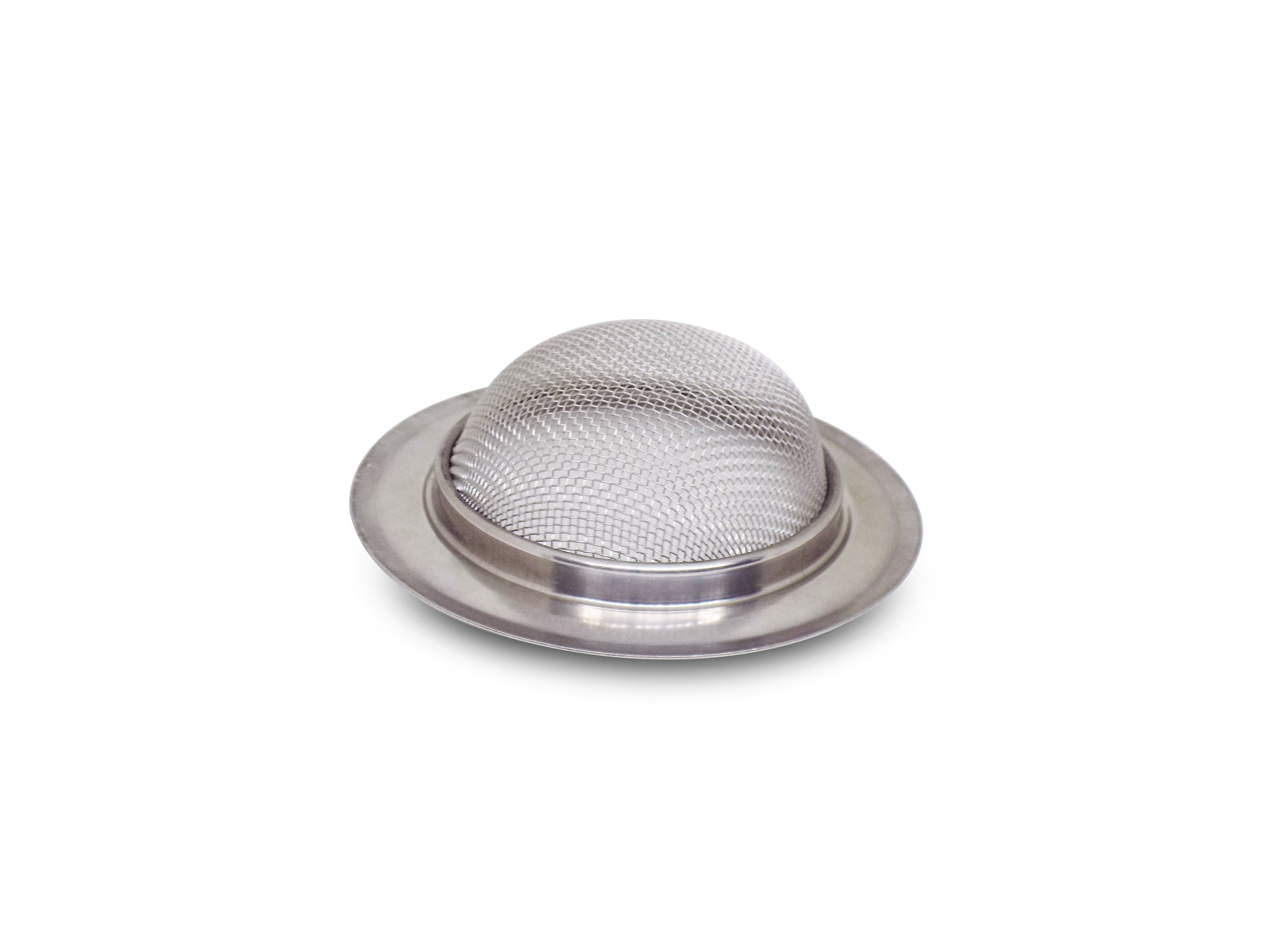 steel sink strainer close-up