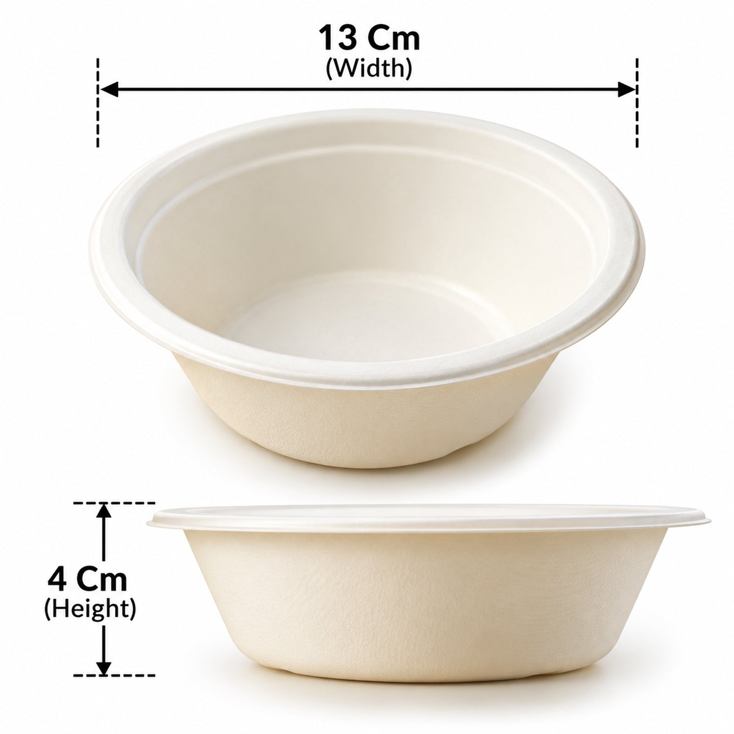 Compostable Bagasse Bowl 240ml – Eco-Friendly 25 Pc Set