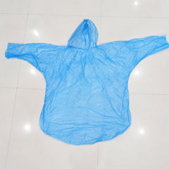 Disposable Rain Coat with Hood Waterproof Plastic Poncho Unisex (1 Pc)