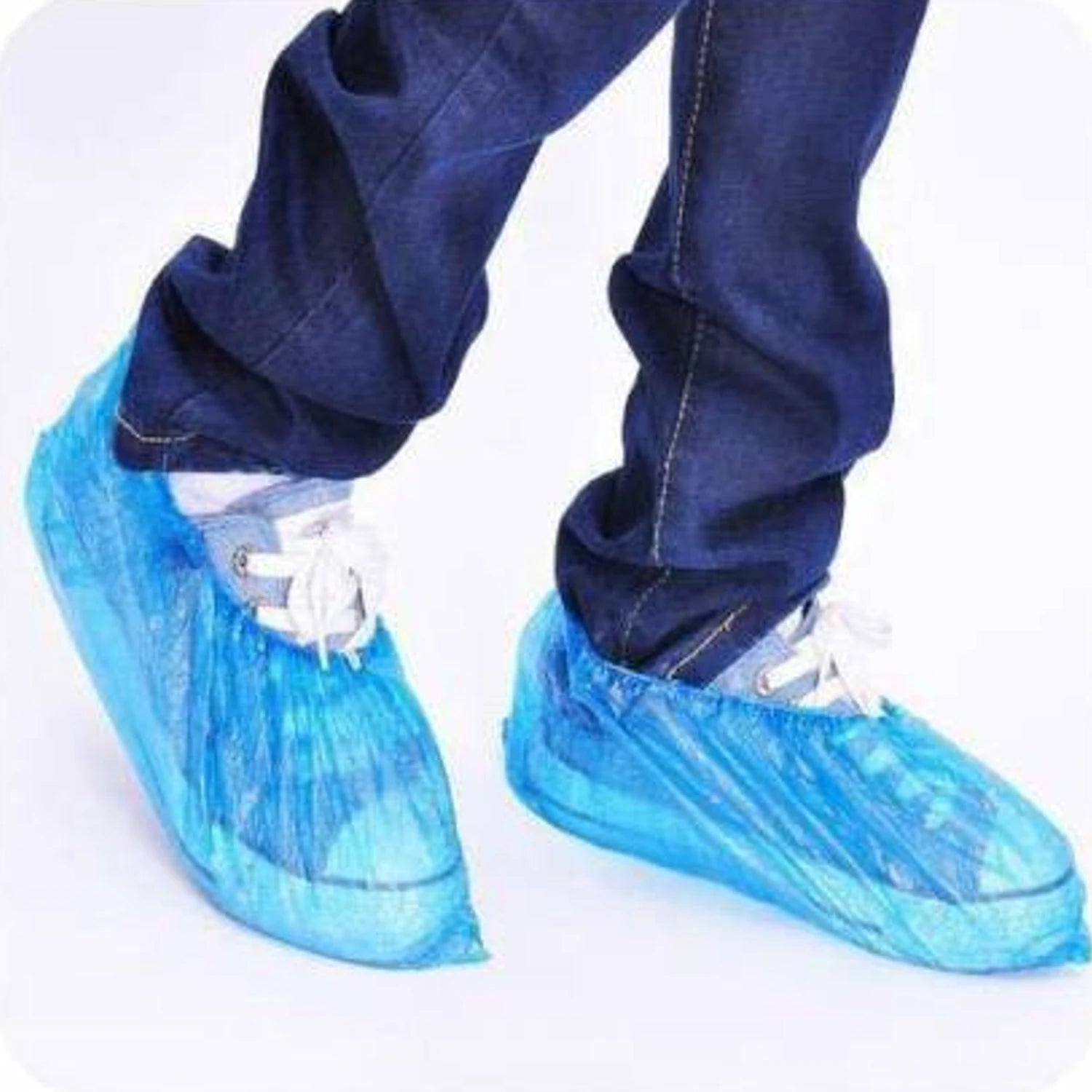 Disposable Shoe Covers in Use