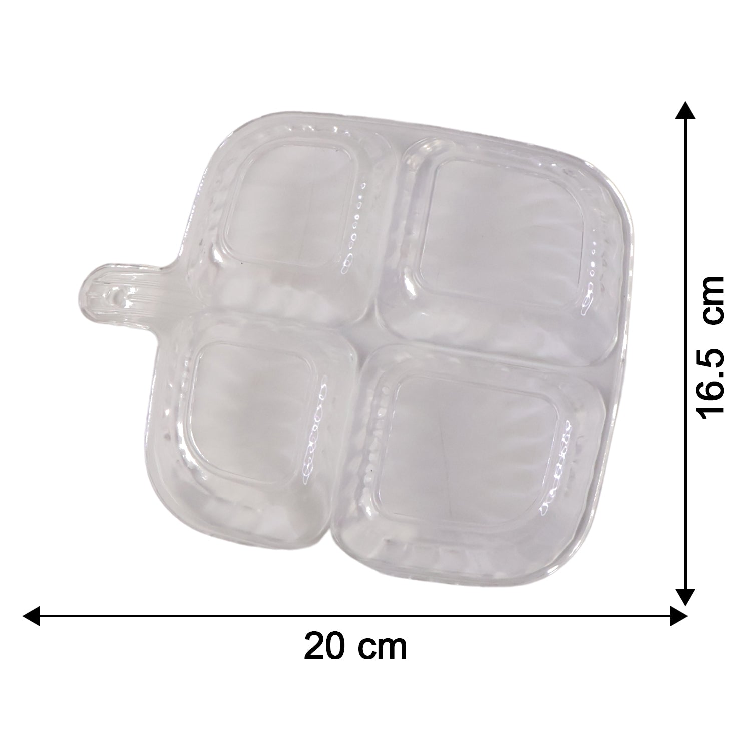 Serving tray size measurement display