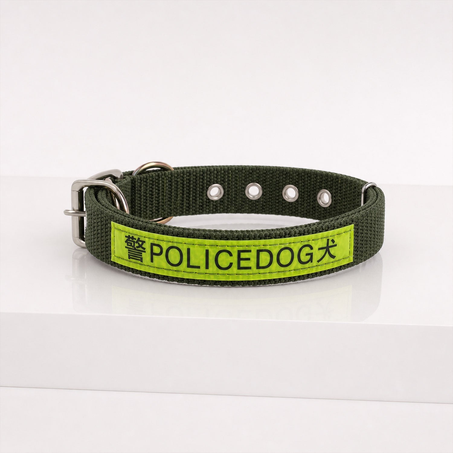 Heavy Duty Nylon Dog Collar with Metal Buckle Reflective Adjustable (1 Pc)