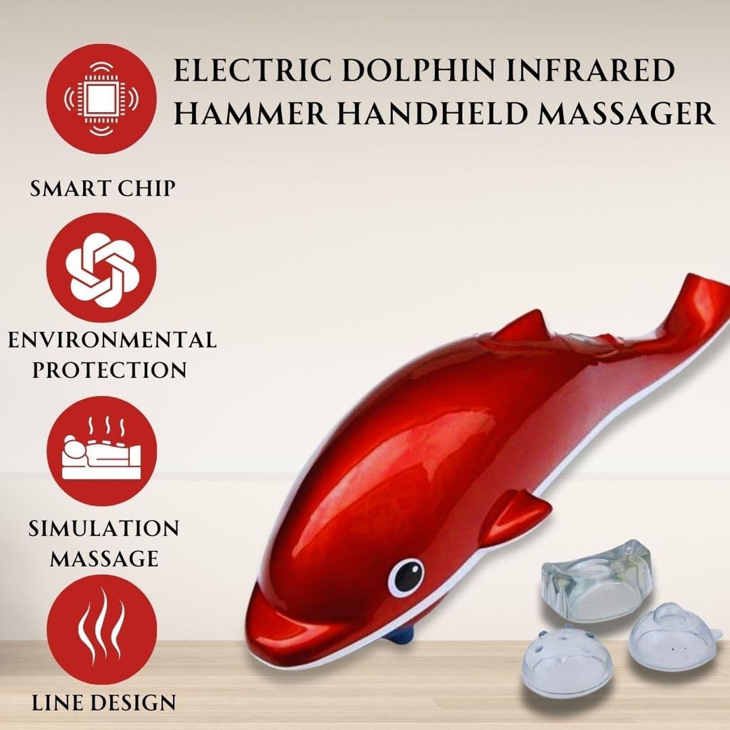 Electric Dolphin Massager with magnetic therapy dots