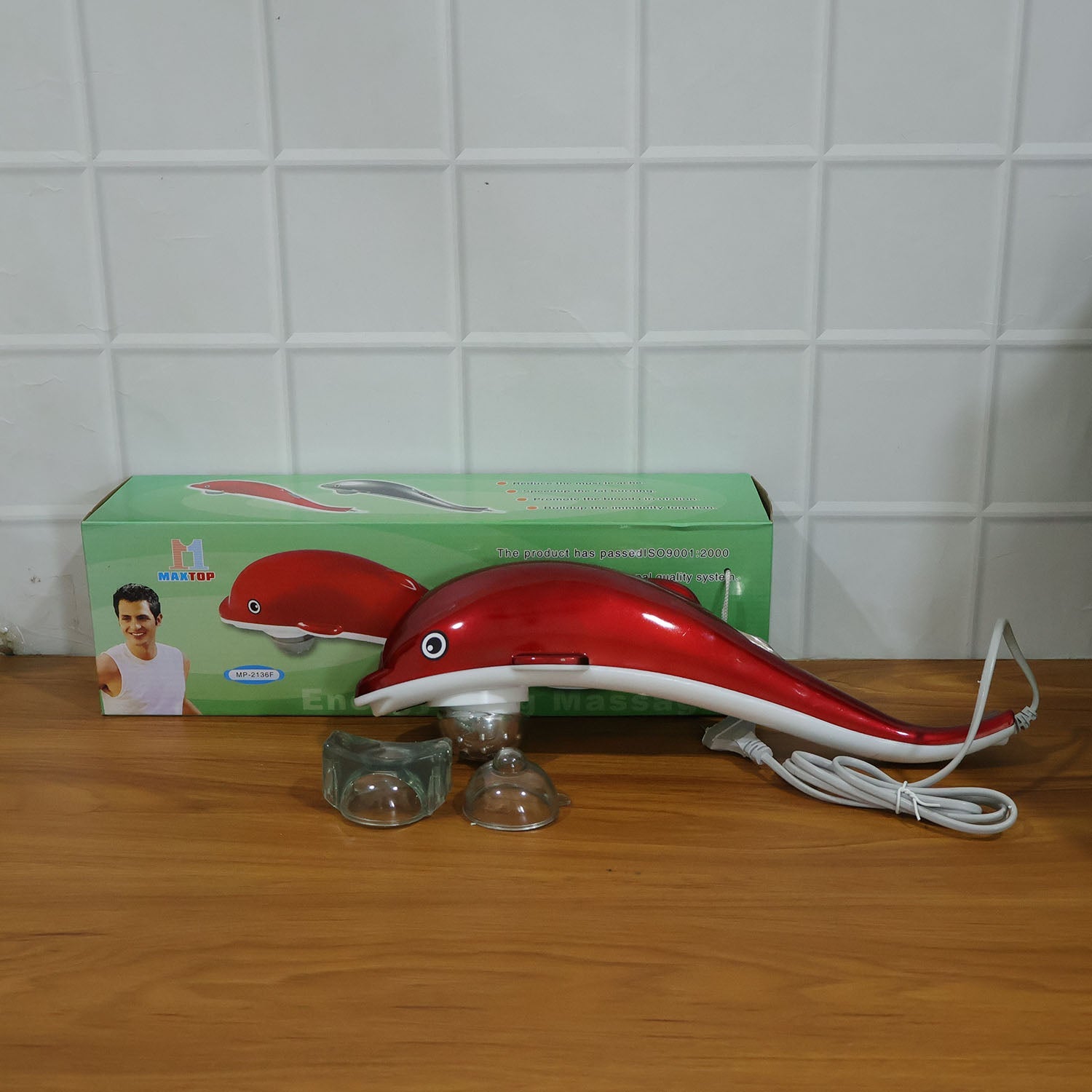 Electric Dolphin Massager targeting back muscles for relief