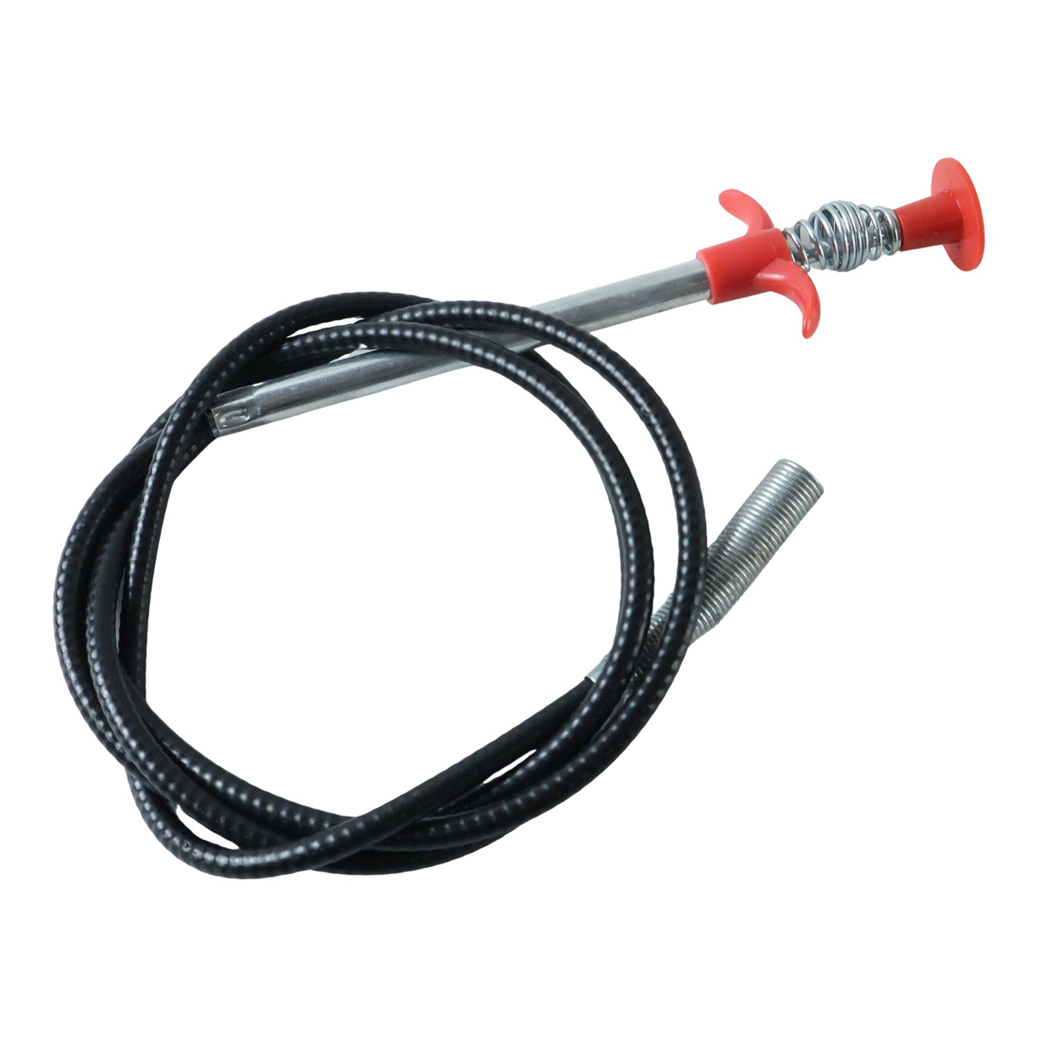 63 inch spring drain tool on white background