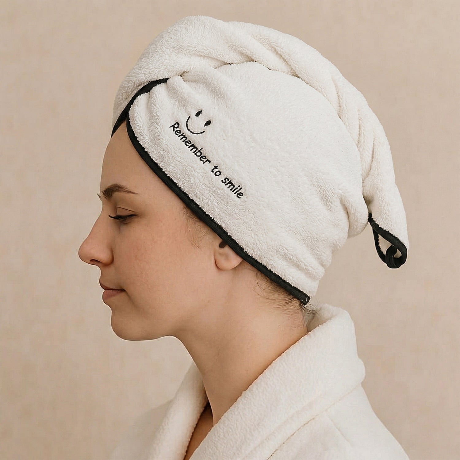Absorbent microfiber hair towel