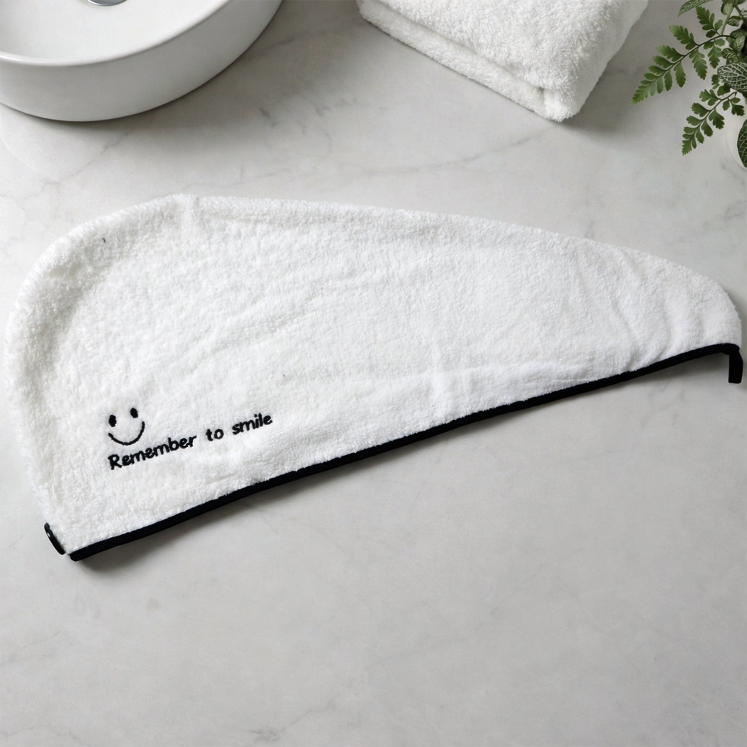 Premium Soft Microfiber Hair Drying Towel Wrap with Button (1 Pc)
