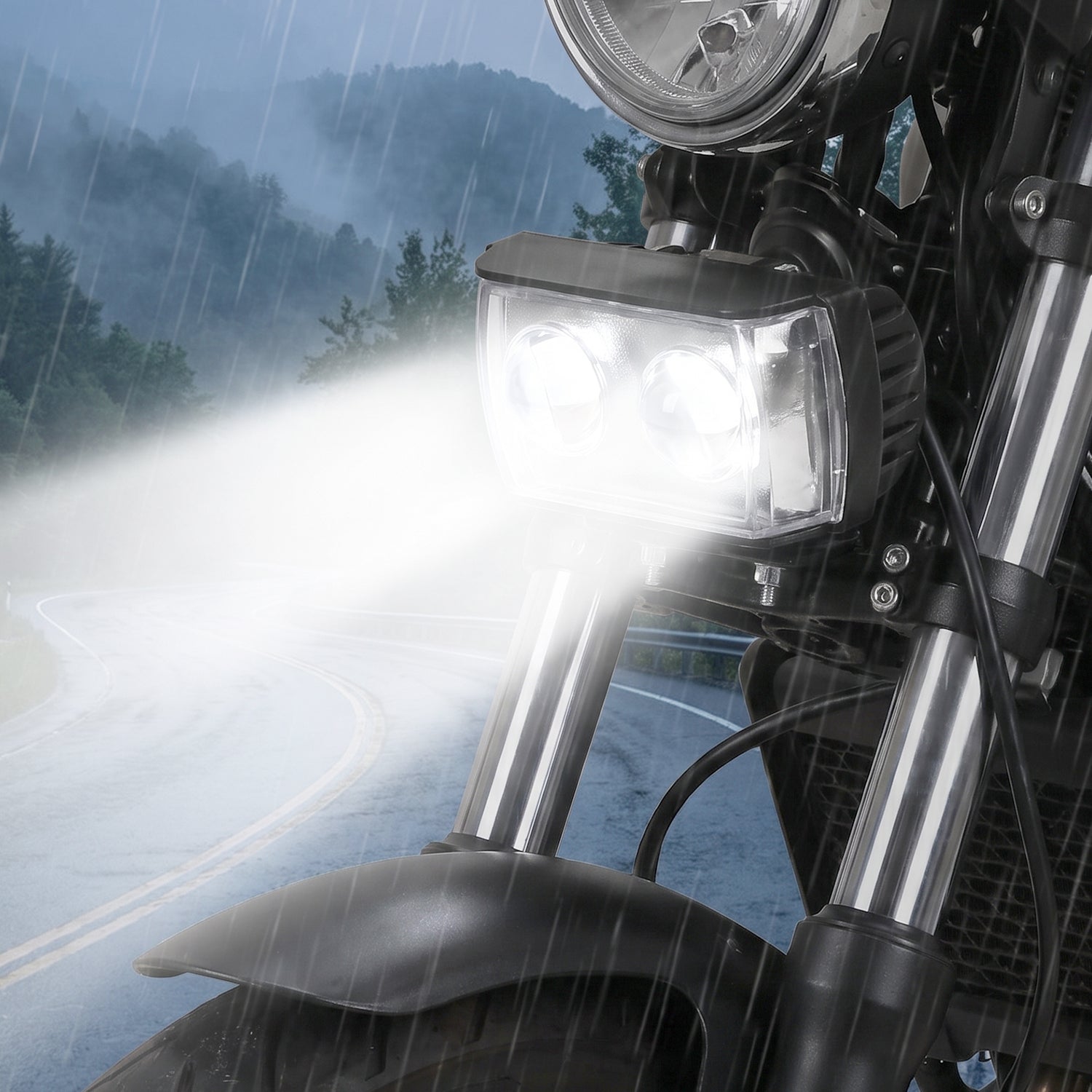 3 Mode LED Fog Light Ultra Mini Dual Lens for Vehicle Safety