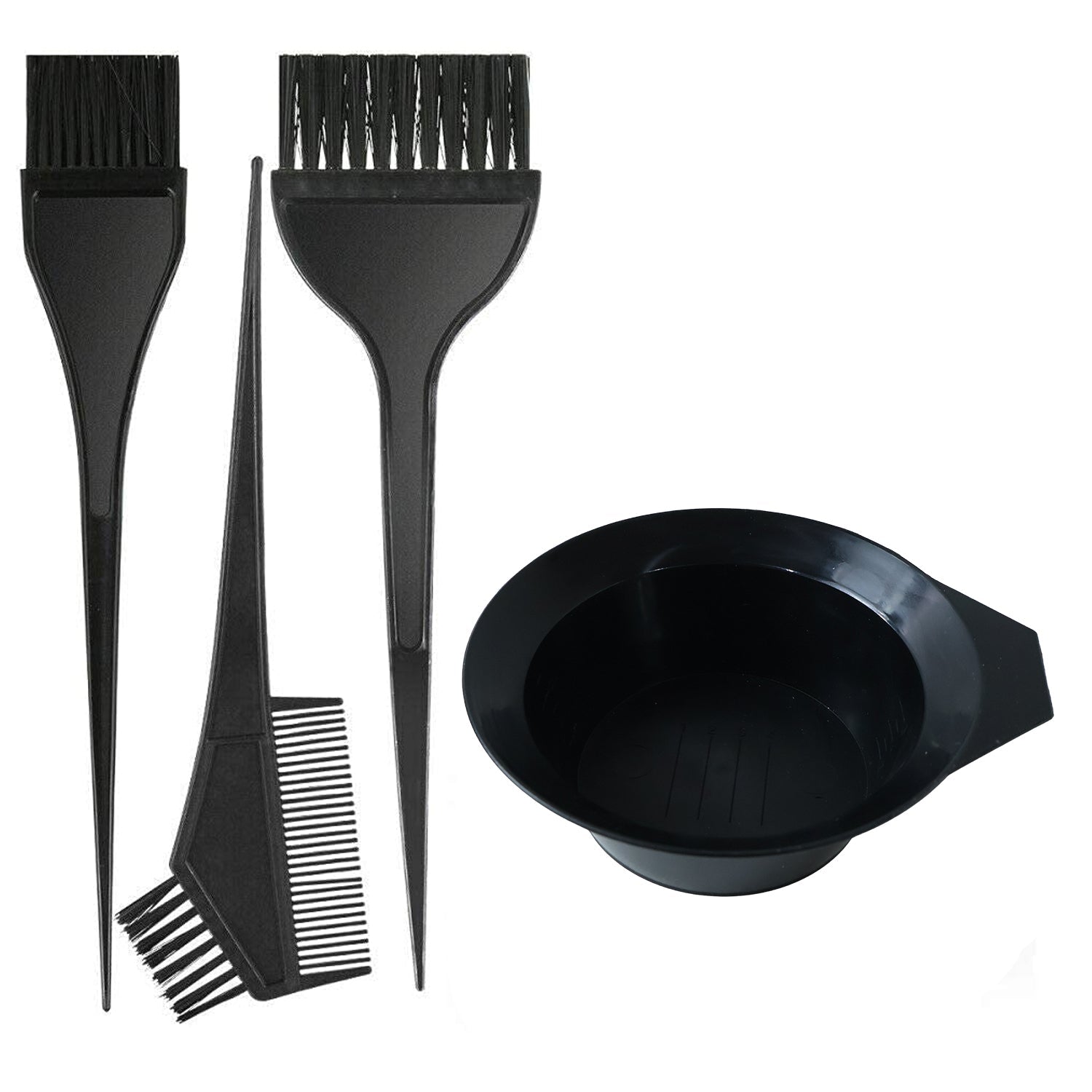 Professional hair coloring applicator tools, brushes and bowl