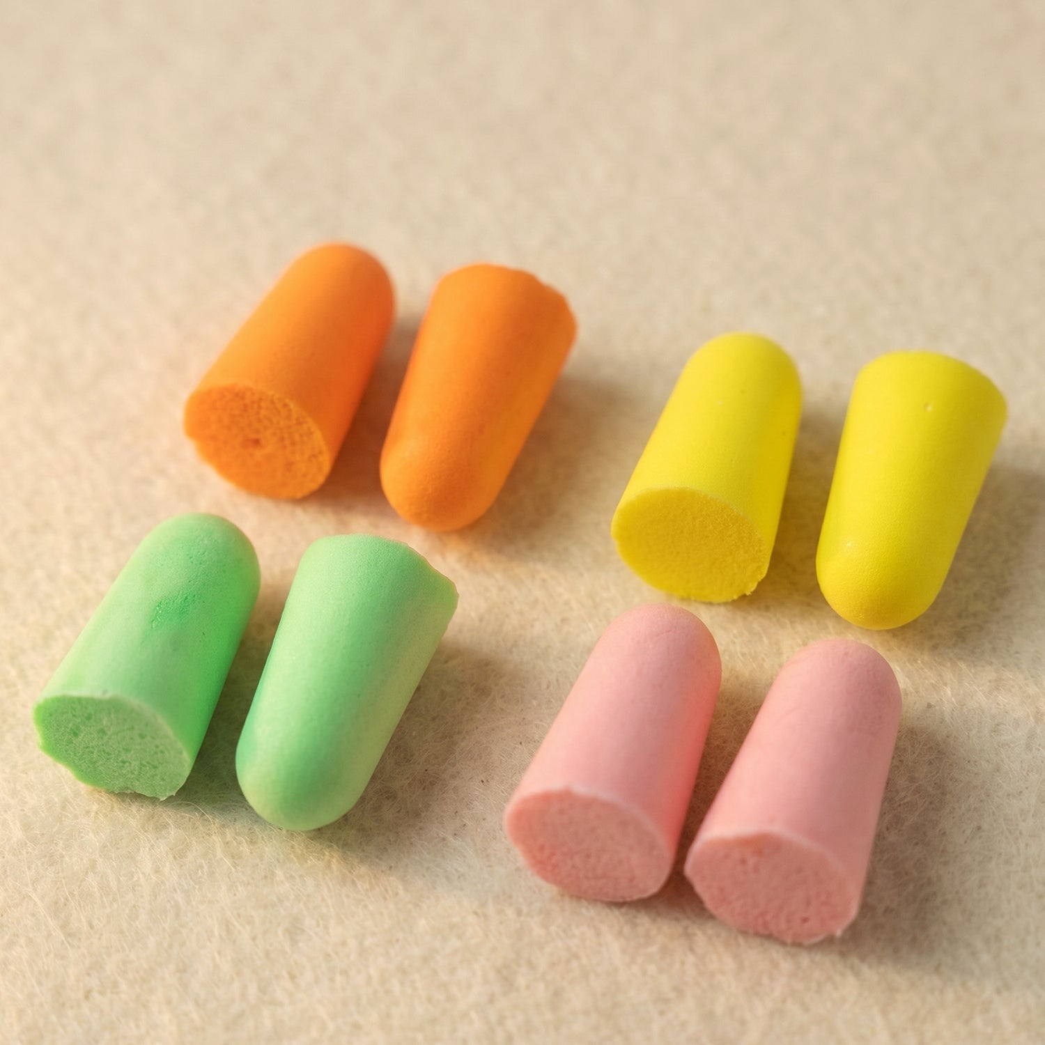Assorted soft foam earplugs