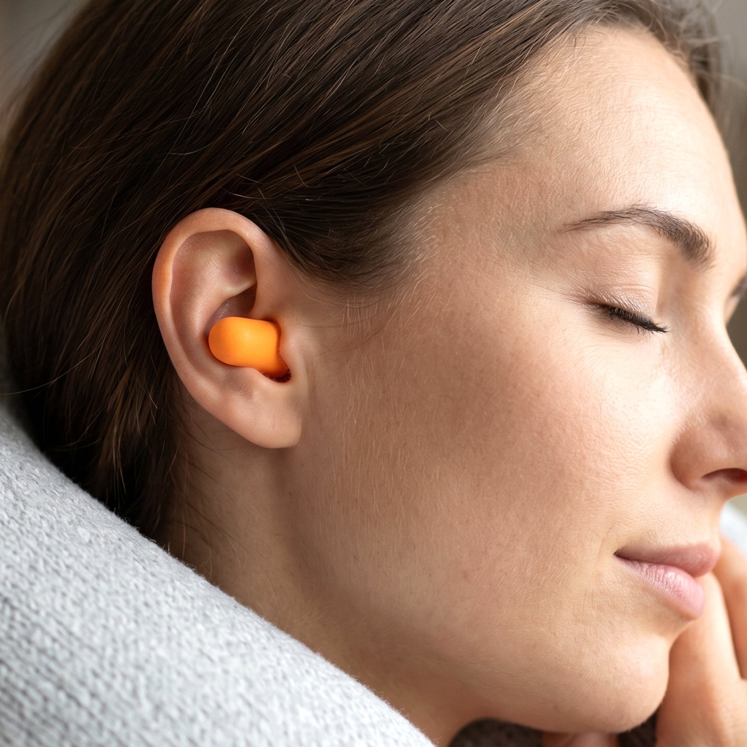 Soft foam earplugs for noise reduction