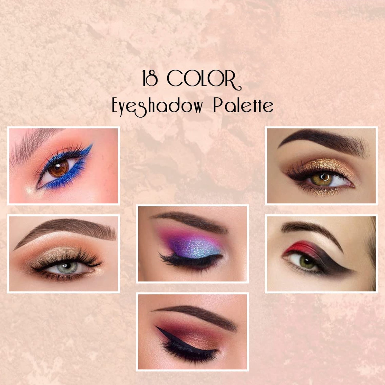 Palette open showing diverse shimmer eyeshadow colors