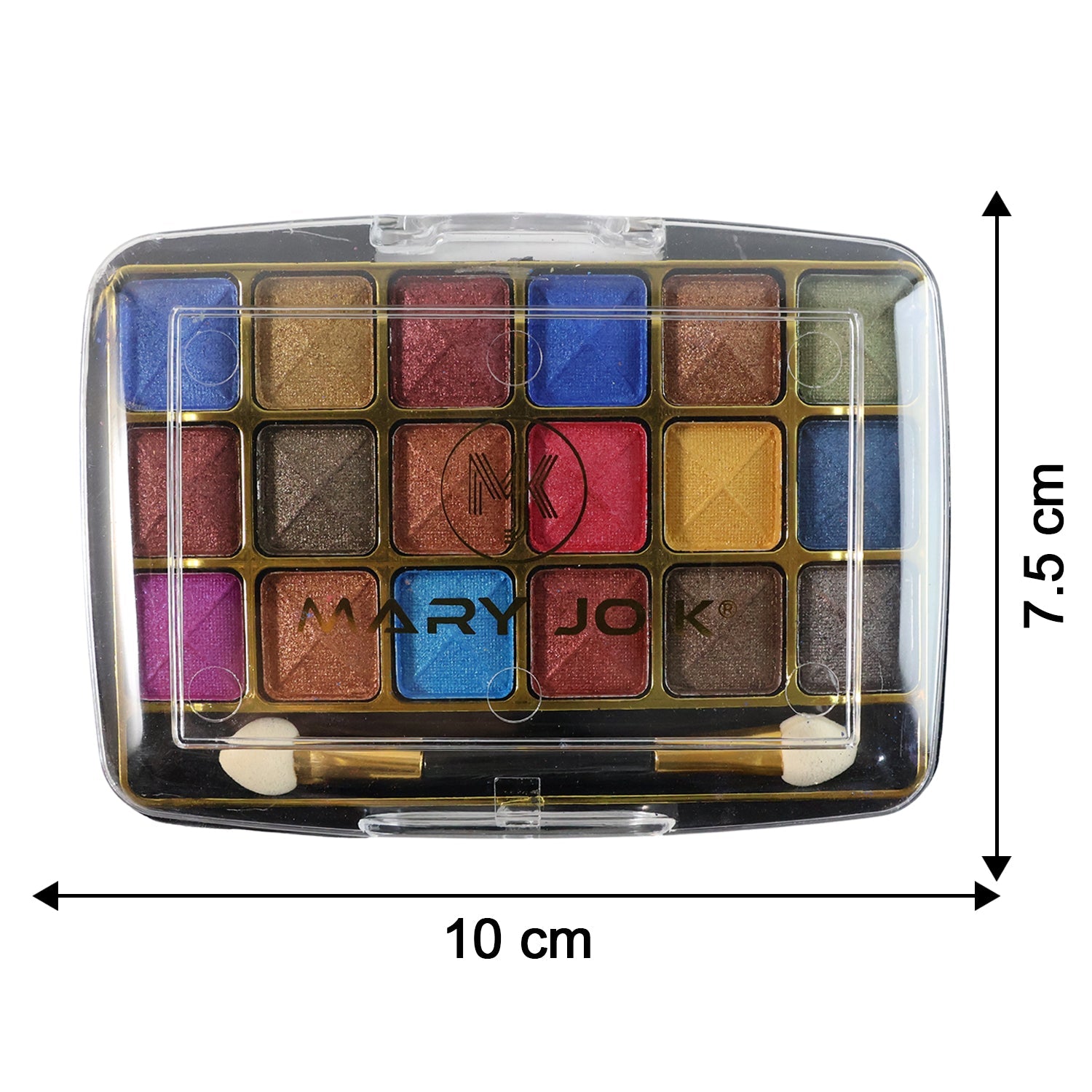 Compact size of 18-color shimmer eyeshadow palette