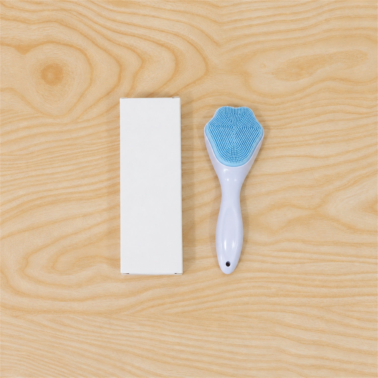 Silicone Face Scrubber Brush with Handle for Facial Cleansing & Massage (1 Pc)