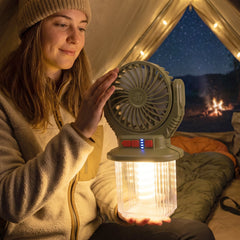 Solar camping fan portable design