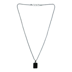 Box chain design of men's stainless-steel pendant necklace