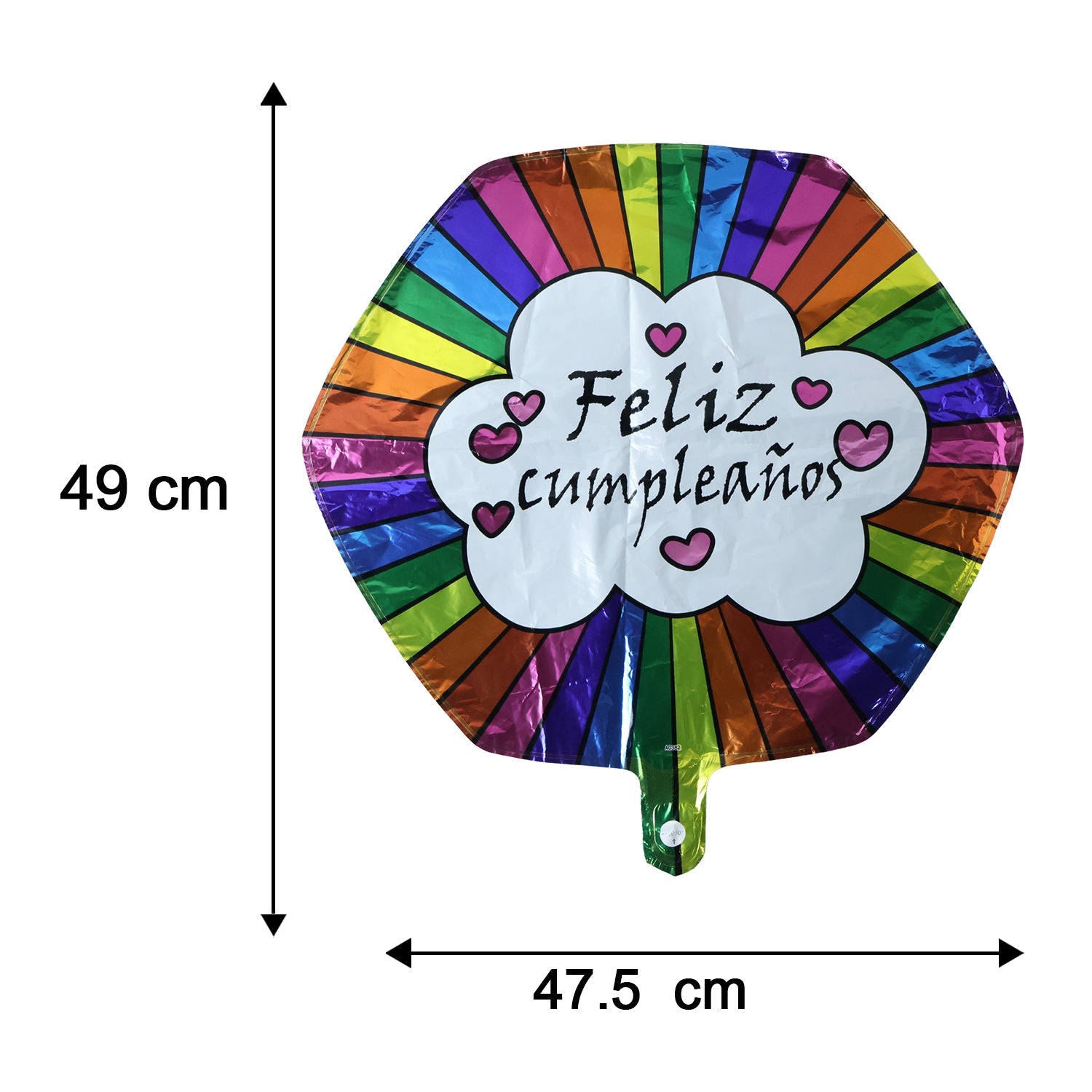 Foil balloon size reference image